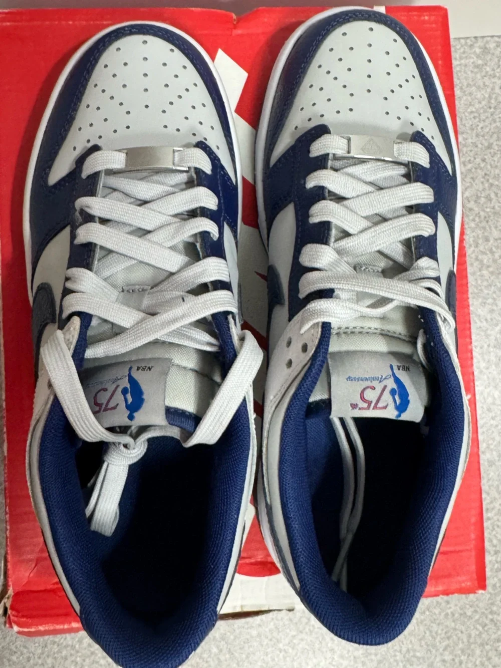 Nike Dunk Low EMB NBA 75th Anniversary Brooklyn Nets (GS) Size 5Y/6.5 Women